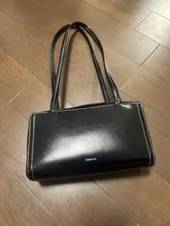 STAND OIL ブラックレザー ショルダーバッグ