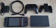 Nintendo Switch 本体 グレー 付属品あり＋プロコントローラセット
