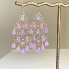 エチオピアオパールルベライトのピアス - メルカリ