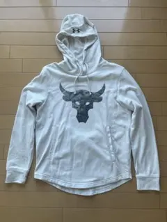 Under Armour Project Rock ホワイトフーディー　Mサイズ