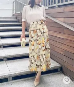 COUP DE CHANCE クードシャンス ロングスカート 花柄 超美品