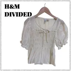 【H&M】シャーリング パフスリーブ ブラウス XS シアーのサムネイル