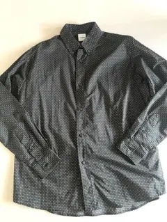 チャオパニック　黒ドット柄シャツ メンズMサイズ