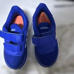 adidas 青 スニーカー ベルクロ