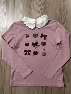 メゾピアノ ジュニア 襟付き 長袖 Tシャツ 150㎝　Mサイズ