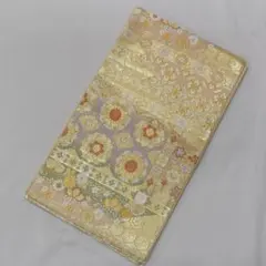 [日本製]正絹袋帯(金色系/仕立て上がり/六通柄）325のサムネイル