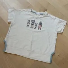 半袖Tシャツ　コンビミニ　90 刺繍