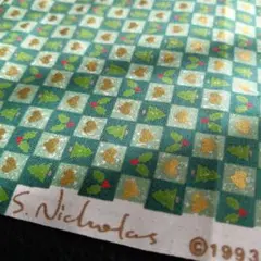 クリスマス柄　生地　52×30cm USA コットン