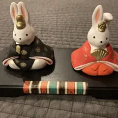うさぎ雛　陶器　ひな祭り