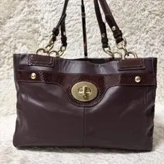 コーチ トートバッグ F16531 シグネチャー ターンロック キャリーオール