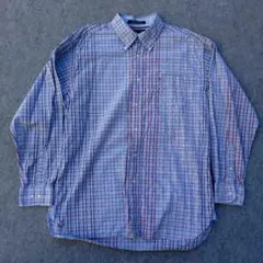 TOMMY HILFIGER トミーヒルフィガー 長袖チェック柄シャツ メンズL