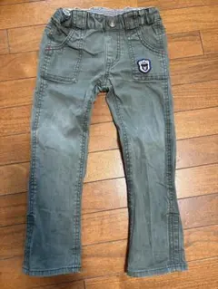DOUBLE Ｂ　100cm長ズボン　グリーンストレートパンツのサムネイル
