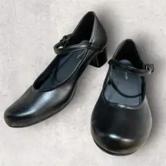 【美品】 mâresophis マーレソフィス 黒 ウェッジストラップパンプスのサムネイル