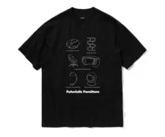 clesste クレスト Futuristic Furniture Tシャツ 黒