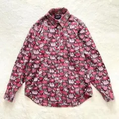 LIBERTY リバティ 花柄 長袖シャツ ブラウス ピンク レッド系のサムネイル