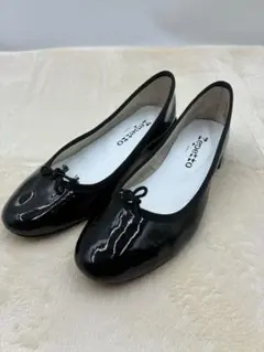 【極美品】Repettoレペット カミーユ バレエシューズ 黒 エナメル36.5