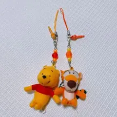 東京ディズニーリゾート　プーさん ティガー ストラップ　ビーズイヤホンストラップ