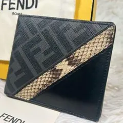 【美品】フェンディ ダイアゴナル マネークリップ ズッカ柄 PVC 黒 箱付き 楽天市場】FENDI フェンディ 二つ折り財布 7M0281 AJF4 メンズ