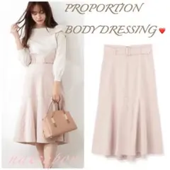 プロポーションボディドレッシング リーフジャガードマーメイドスカート　ベージュ