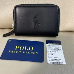 新品ポロラルフローレン　ビッグポニー　ラウンド小銭入れ　コインケース　ブラックのサムネイル