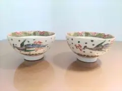 明治九谷 赤絵 金彩 人物 茶碗 送料込み - メルカリ