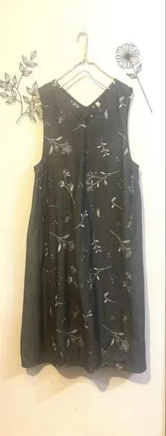 今季❤️1回着☘️美品☘️cloud nine☘️草花刺繍コットンリネンワンピース