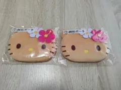 日焼けハローキティ　一番くじ　顔型ポーチ