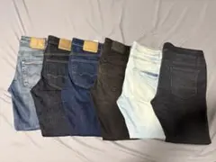 スキニー　デニム　ジョガーパンツ　6点セット