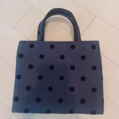 【未使用】BIBI bag. “MINI” Dot Navy