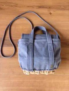 2021AW エバゴス ebagos キャンバス カゴ底ミニトート　グレーのサムネイル
