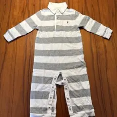 Ralph Lauren ストライプロンパース 12M