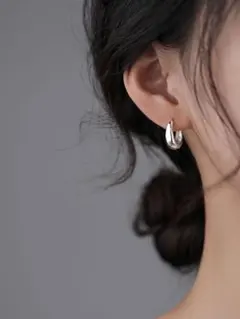 s925シルバー フープピアス シンプル 小ぶり レディース