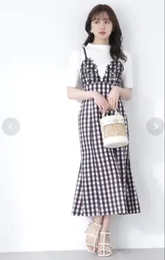 PROPORTION BODY DRESSINGギンガムチェック キャミワンピ