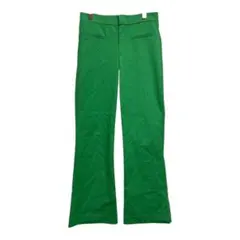 ZARA パンツ　M 　グリーン　ウエストゴム　ポケット