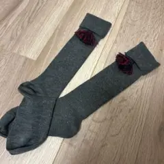 familiar ハイソックス　タッセル付き　017