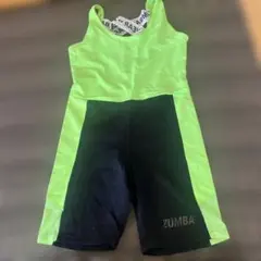 ZUMBA ネオンイエロー ボディスーツ