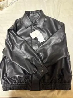 しまむら 田中里奈コラボmysa closet 合皮ジャケット 濃黒 Lサイズ