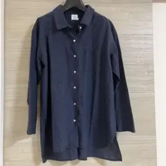 Kunihara Harumi ネイビー 長袖シャツ