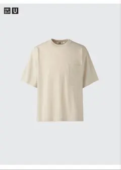 クルーネックセーター半袖　UNIQLO U ベージュ