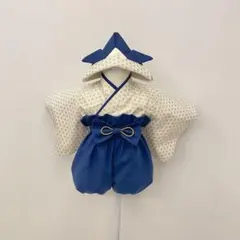 ベビー袴　ハンドメイド　和柄　麻の葉