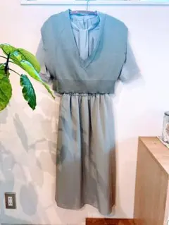 ロペピクニックのベスト付きワンピース