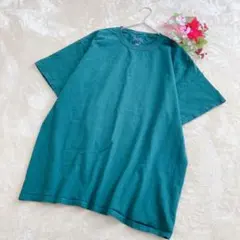 【Championチャンピオン】クルーネックTシャツ 半袖 ダークグリーン Ｌ