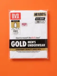 B.V.D. GOLD V首半袖Tシャツ ホワイト Ｍサイズ