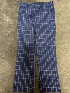70s USA製 FARAH TALON チェック　フレア スラックス パンツのサムネイル