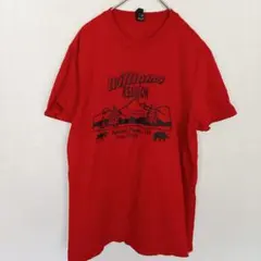 【US古着】District 半袖Tシャツ 赤 S トップス アイランドパークのサムネイル