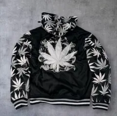 ビクトリアス フルプリント カンナビス ジャケット レア ジッパー USA