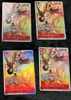 ワンピ エース ルフィ sr 4枚ずつセット