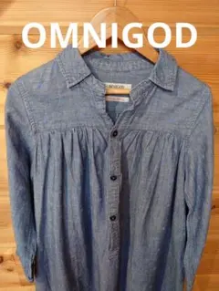 【美品】OMNIGOD デニムワンピース 日本製 綿100%