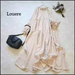 ルエレ●新品未使用タグ付き♪完売品◎リボン付きティアードロング丈シャツワンピース