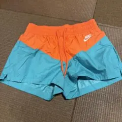 NIKE ショートパンツ S オレンジ/ターコイズ